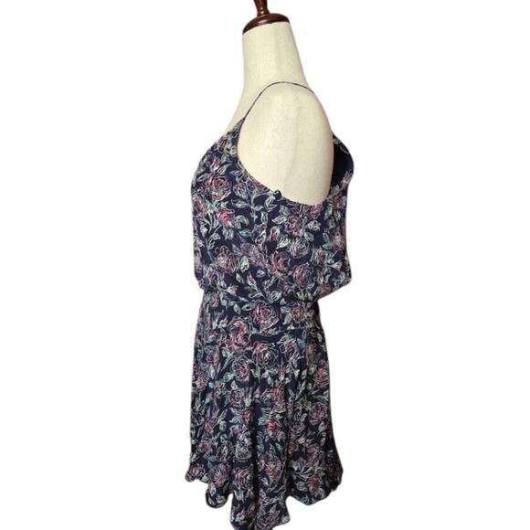 Joie Nanon Floral 100% Silk Dress Dark Navy ‎ medium cottagecore - Picture 6 of 8
